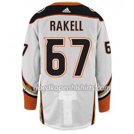 Anaheim Ducks RICKARD RAKELL 67 Adidas Wit Authentic Shirt - Mannen